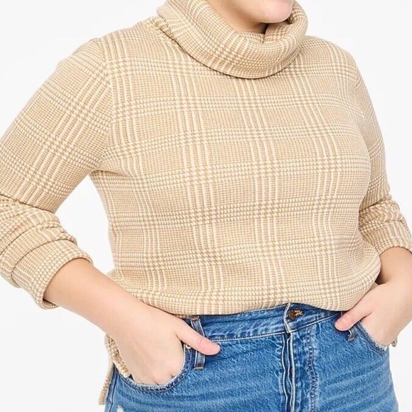 J Crew Long-sleeve funnelneck pullover in Vintage Sandstone Dust | L - Picture 1 of 8